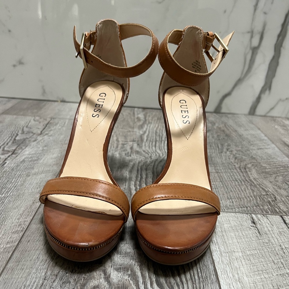 Guess leather wedge sandals with strap